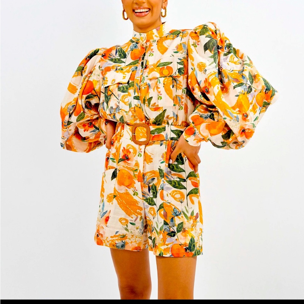 Sassy Jones -Orange Blossom Tee Tee Playsuit